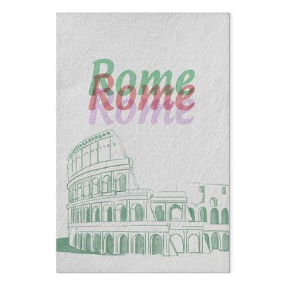 Leinwandbild - Rome in Watercolours (1 Part) Vertical