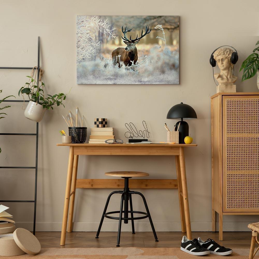 Leinwandbild - Deer in the Cold