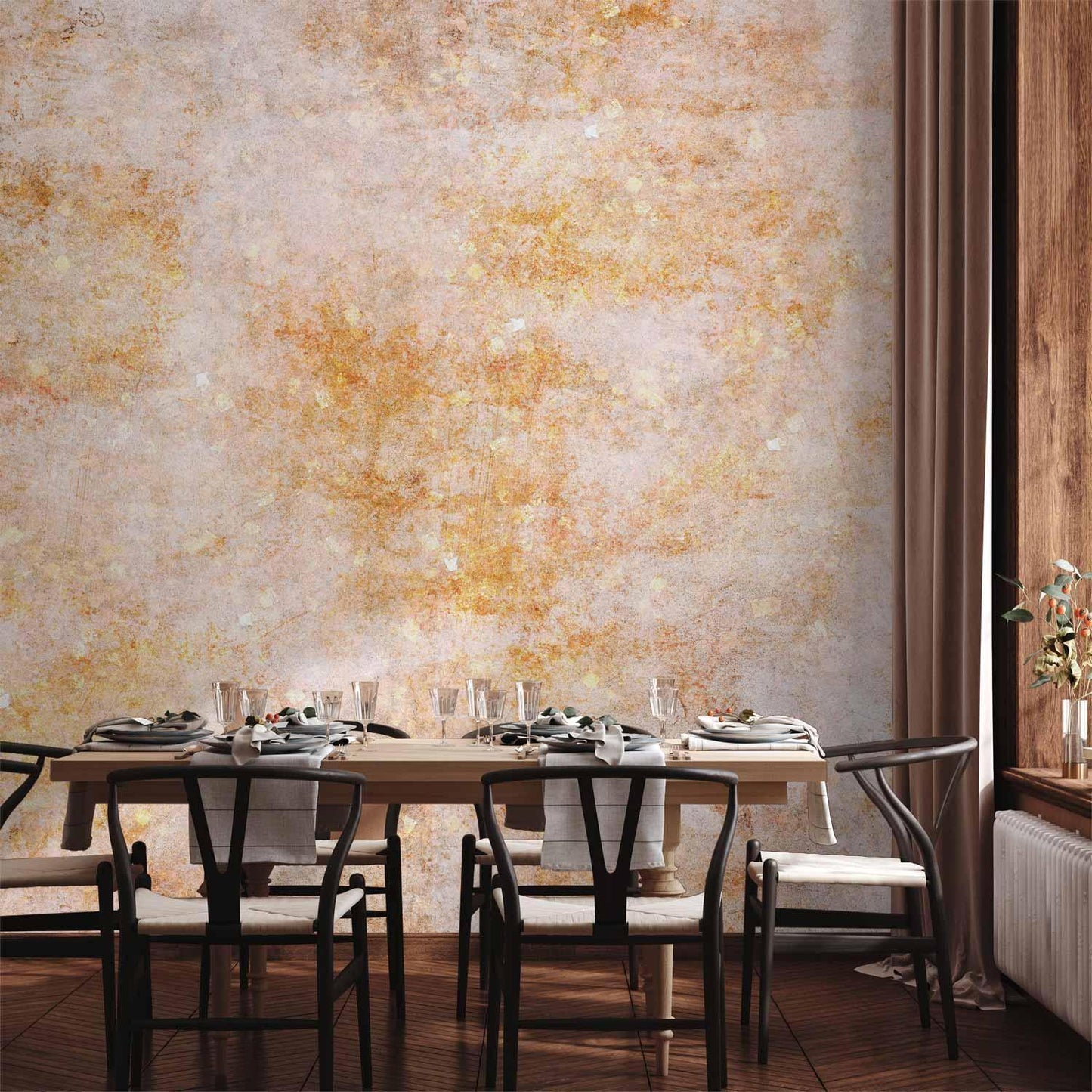 Fototapete - Sun explosion - abstract composition with uniform background in patterns