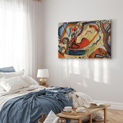 Leinwandbild - August Macke – Nackte Mädchen in der Barke