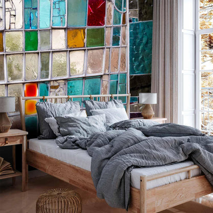 Fototapete - Sapphire Stained Glass