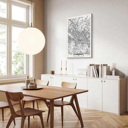 Leinwandbild - Florence Map (1 Part) Vertical