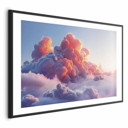 Poster - Dusk Spectacle: Clouds in Shades of Pink and Purple