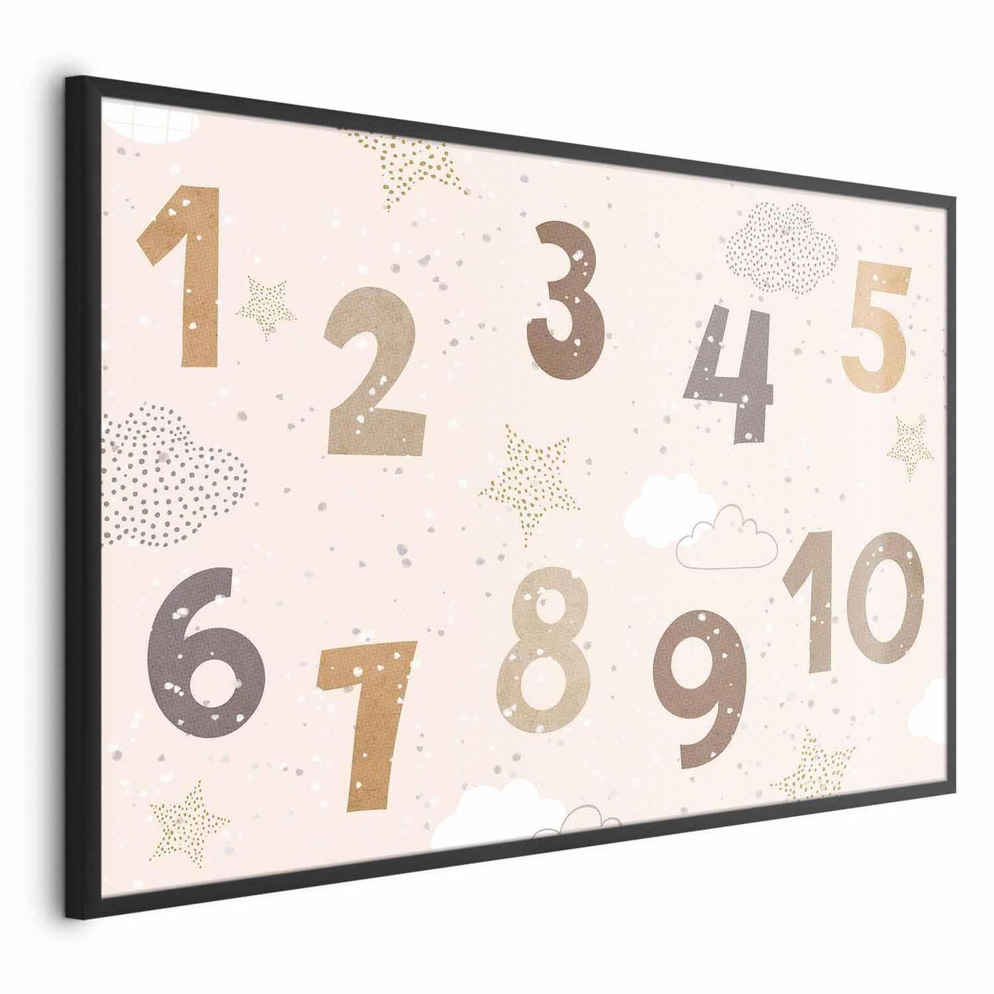Poster - Numbers with Falling Snow Artgeist