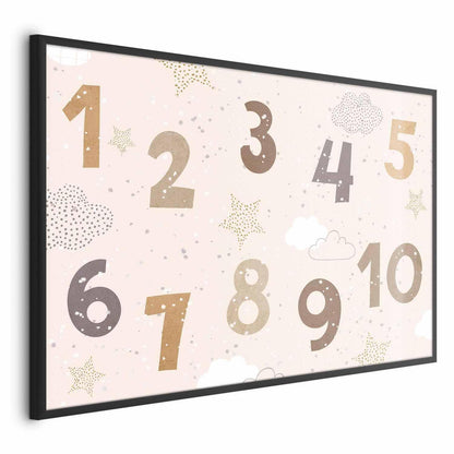 Poster - Numbers with Falling Snow Artgeist