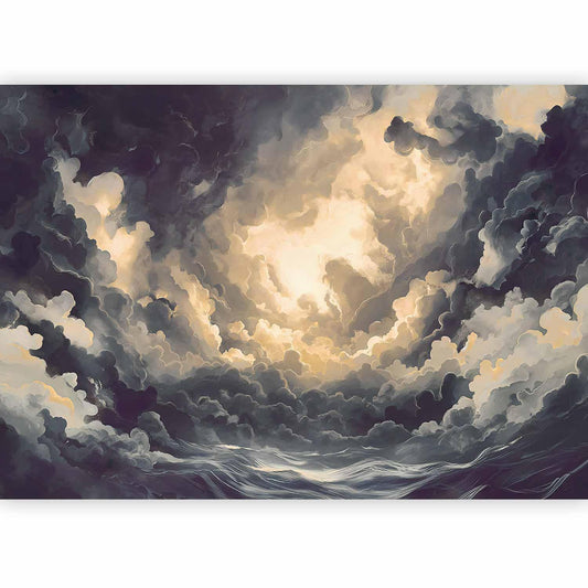 Fototapete - Epic Light Play: The Sun Battling for Dominance Over the Clouds Artgeist