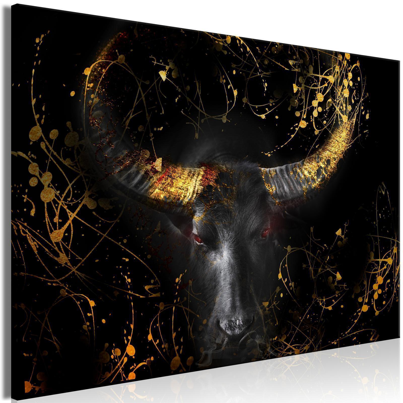 Leinwandbild - Enraged Bull (1 Part) Vertical - Third Variant Artgeist