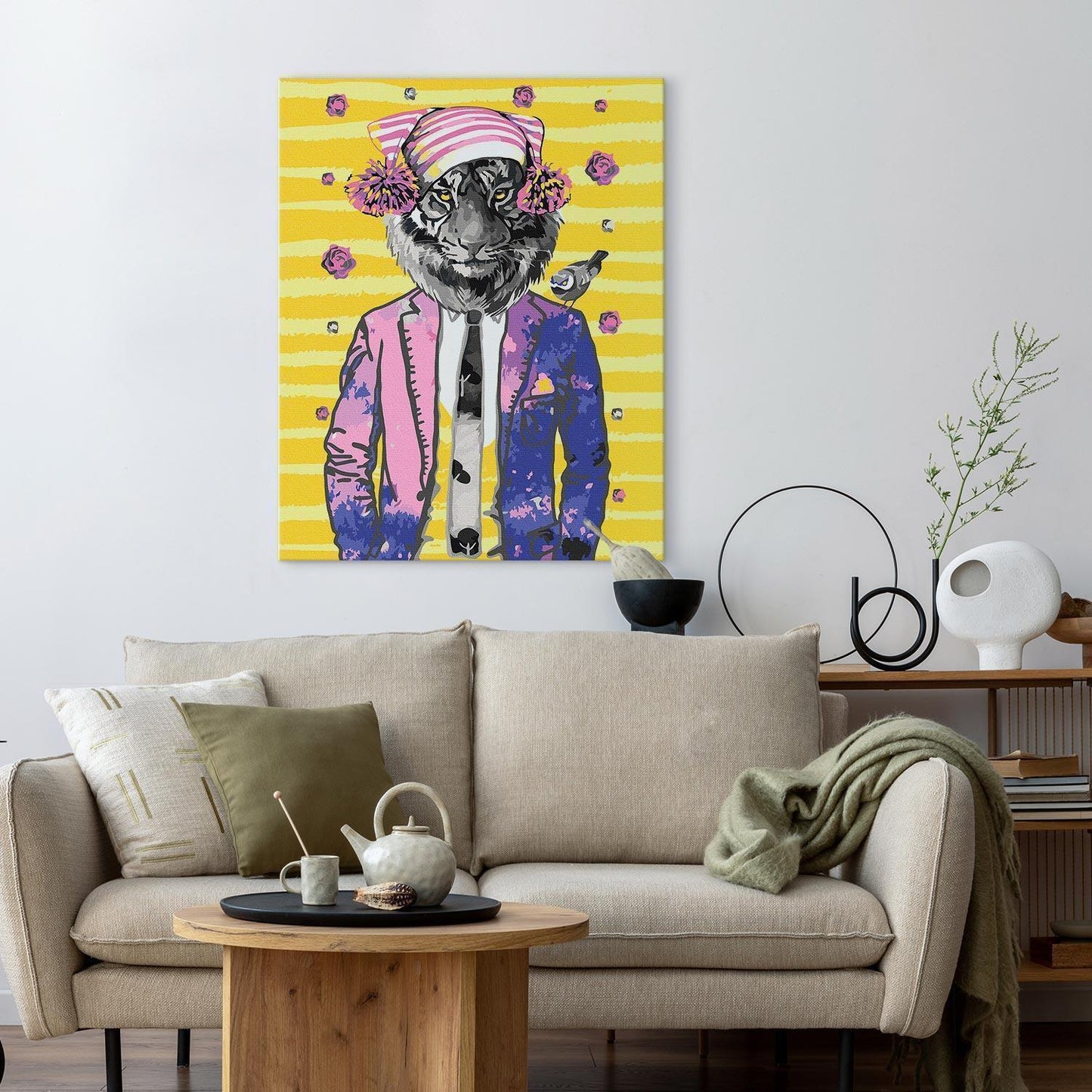 Malen nach Zahlen - Tiger in Hat