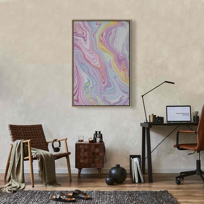 Leinwandbild - Colorful Dream - Abstract Shapes in Pastel Colors Artgeist