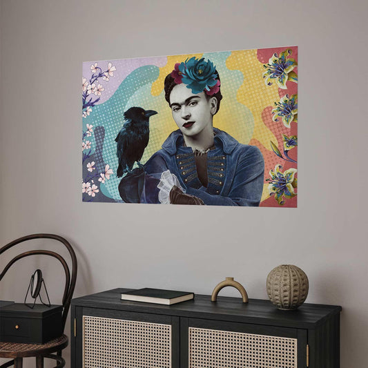 Poster mit Frida-Motiv im totemischen Stil


