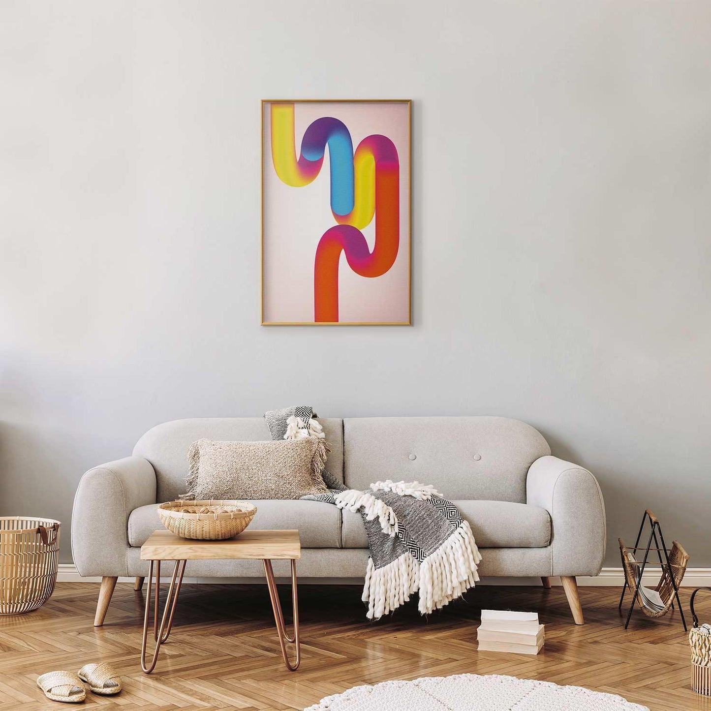Poster - Rainbow Tubes - abstract illustration with colorful gradients