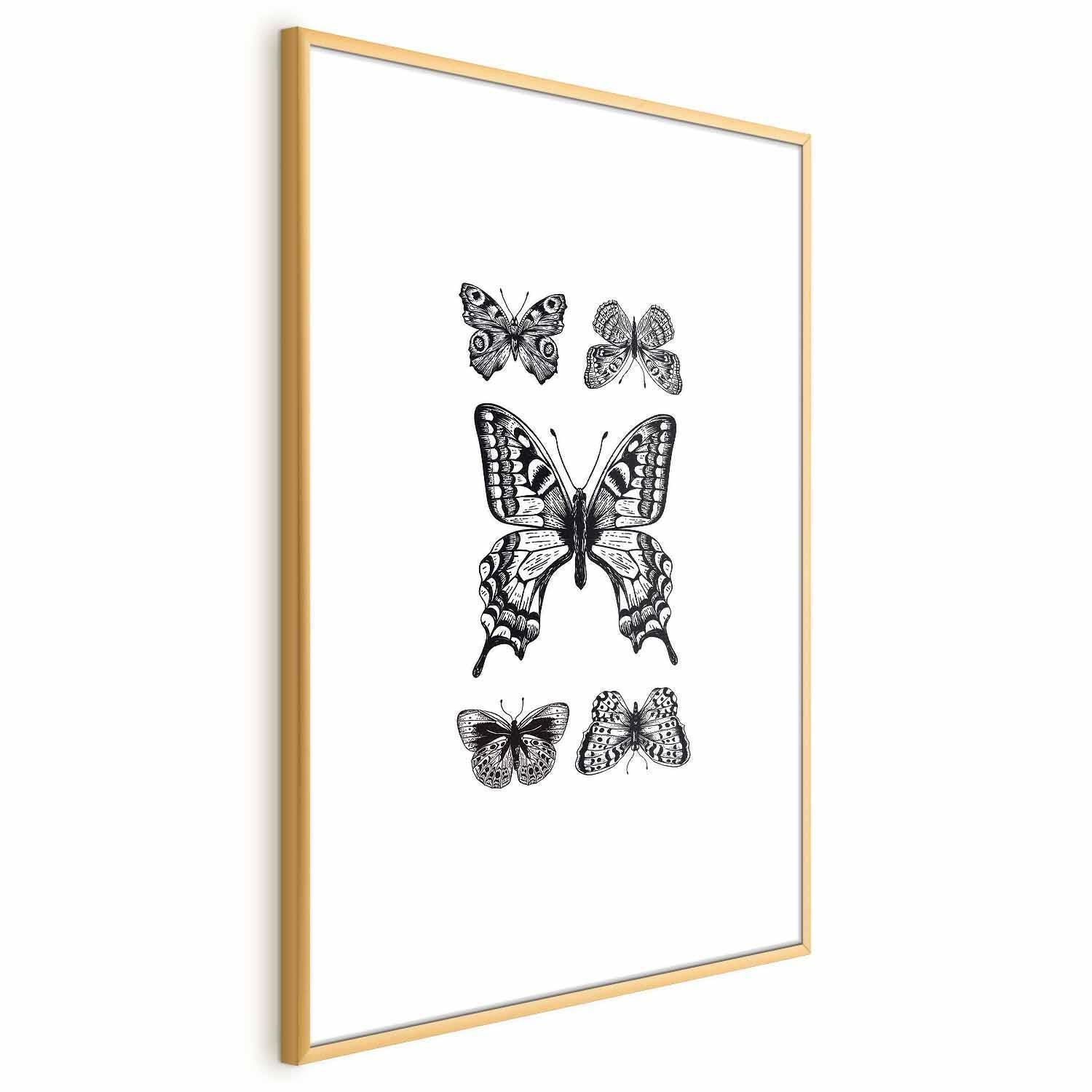 Poster - Five Butterflies Artgeist