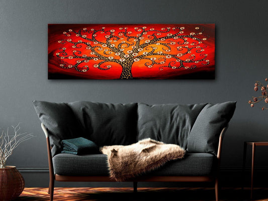 Leinwandbild - Fiery Tree (1 Part) Narrow Artgeist