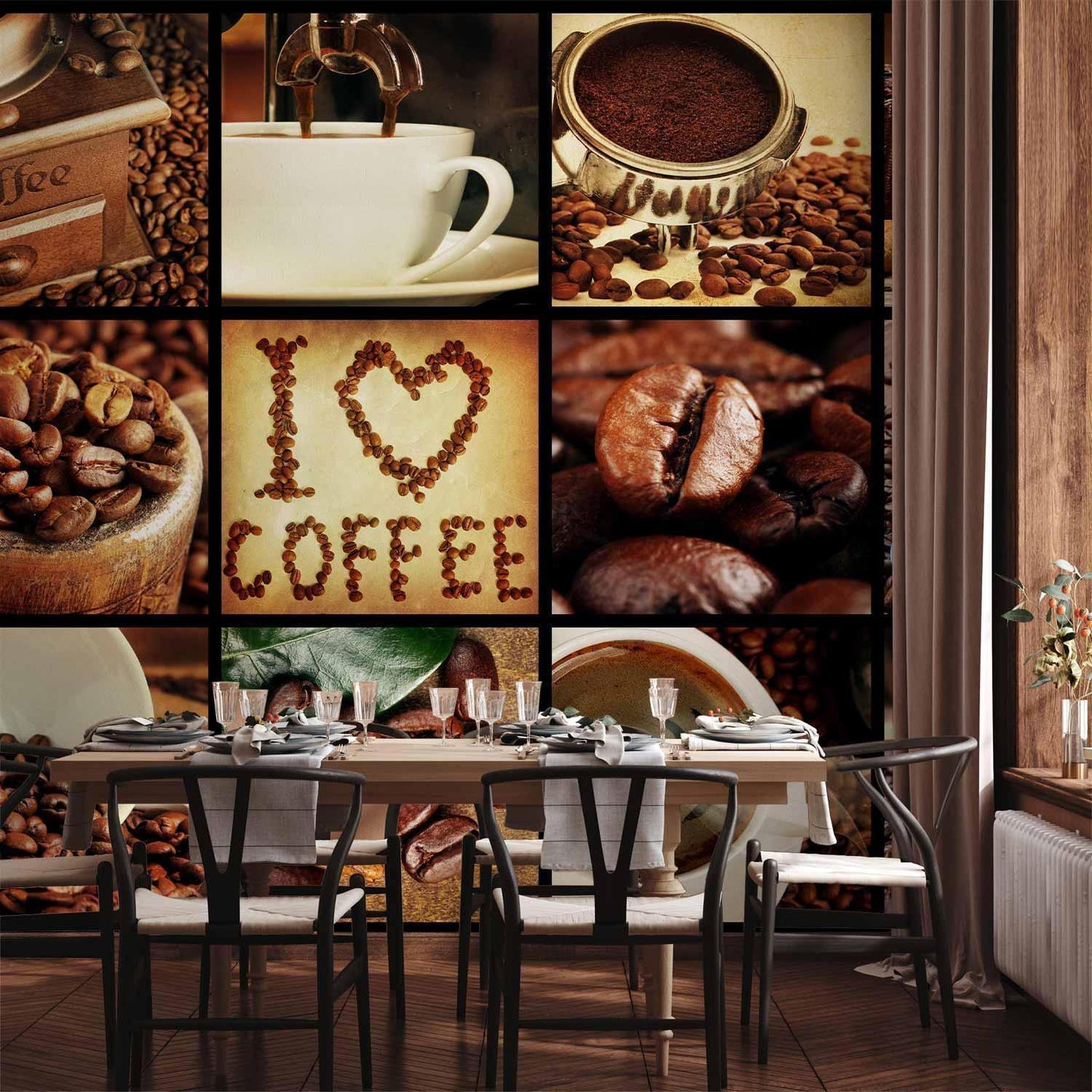 Fototapete Coffee Collage – Kaffeegenuss für deine Wand