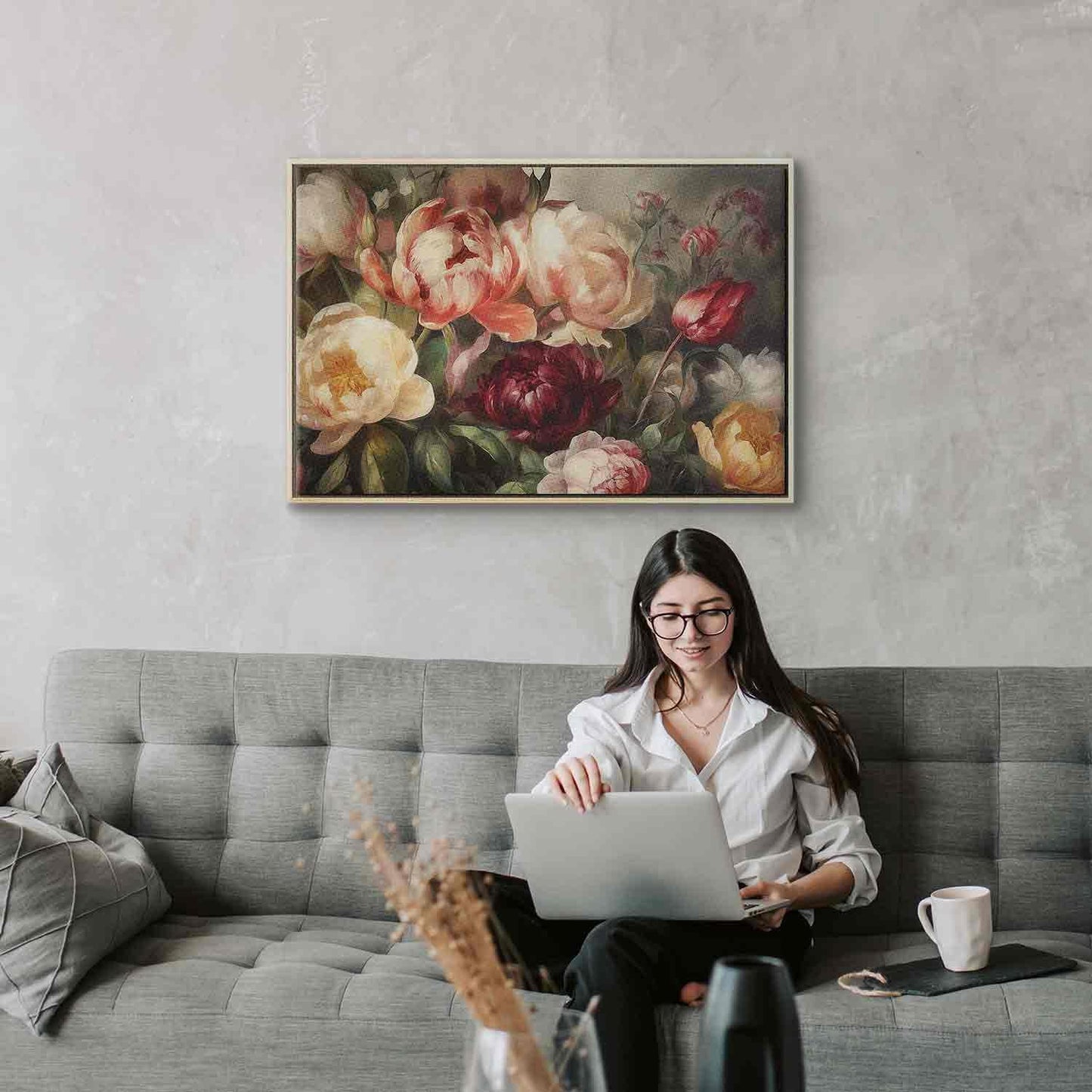 Leinwandbild - Charismatic peonies