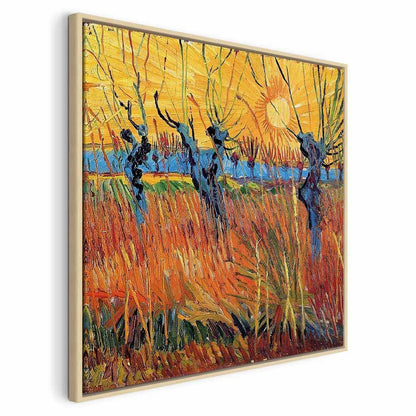 Leinwandbild - Vincent van Gogh – Willows at Sunset