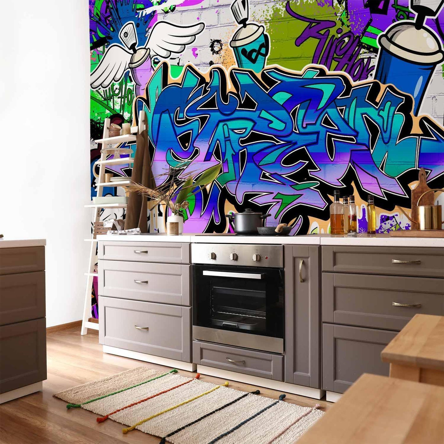 Fototapete - Graffiti: violet theme