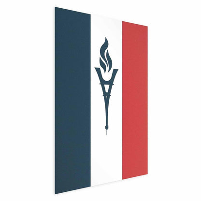 Poster - French Flag with a Torch Artgeist