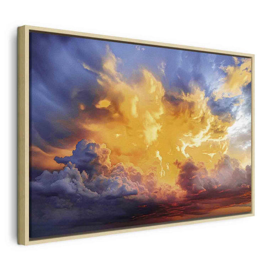 Leinwandbild - Beautiful Sunset - Clouds in Warm Shades Artgeist