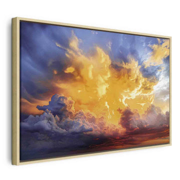 Leinwandbild - Beautiful Sunset - Clouds in Warm Shades Artgeist