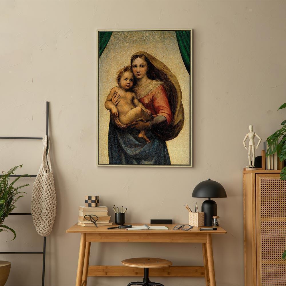 Leinwandbild - Raphael – Sistine Madonna (fragment)