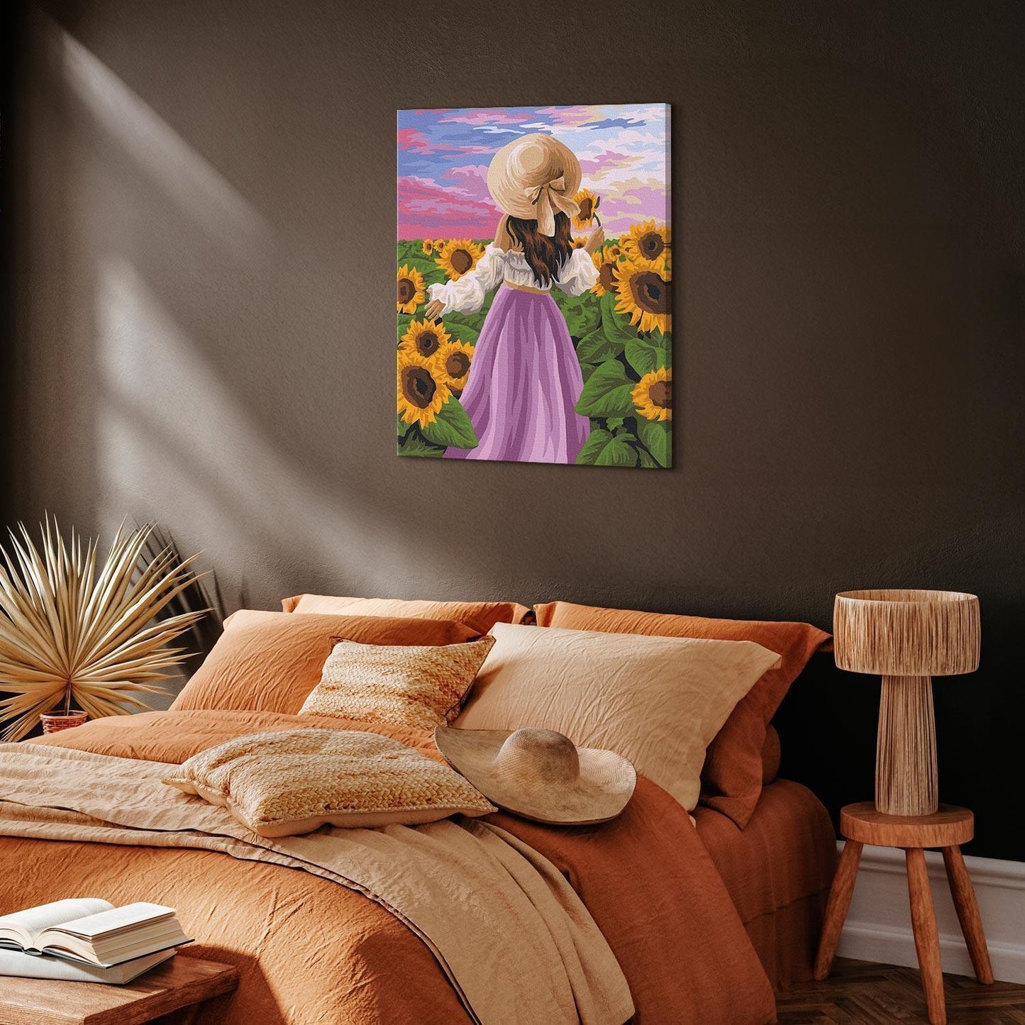 Malen nach Zahlen - Girl among sunflowers