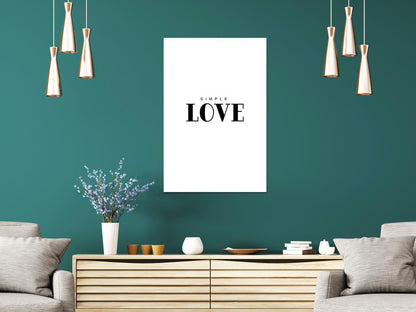 Leinwandbild - Simple Love (1 Part) Vertical Artgeist