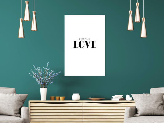 Leinwandbild - Simple Love (1 Part) Vertical Artgeist