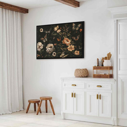 Leinwandbild Rustikaler Garten – Vintage Blumenarrangement