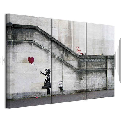 Leinwandbild - Girl With a Balloon by Banksy