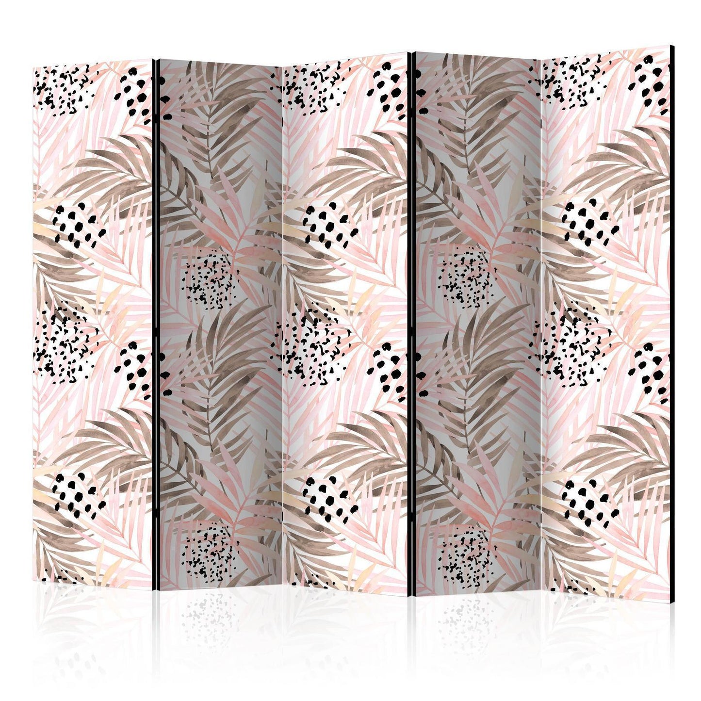 Paravent - Pink Palm Leaves II Artgeist