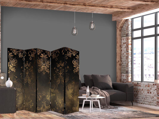 Paravent - Baroque Ornaments in Patinated Gold and Bronze - Retro Motif Artgeist