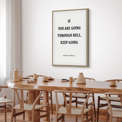 Leinwandbild - Power of Words (1-part) - Winston Churchill's Motivational Quote