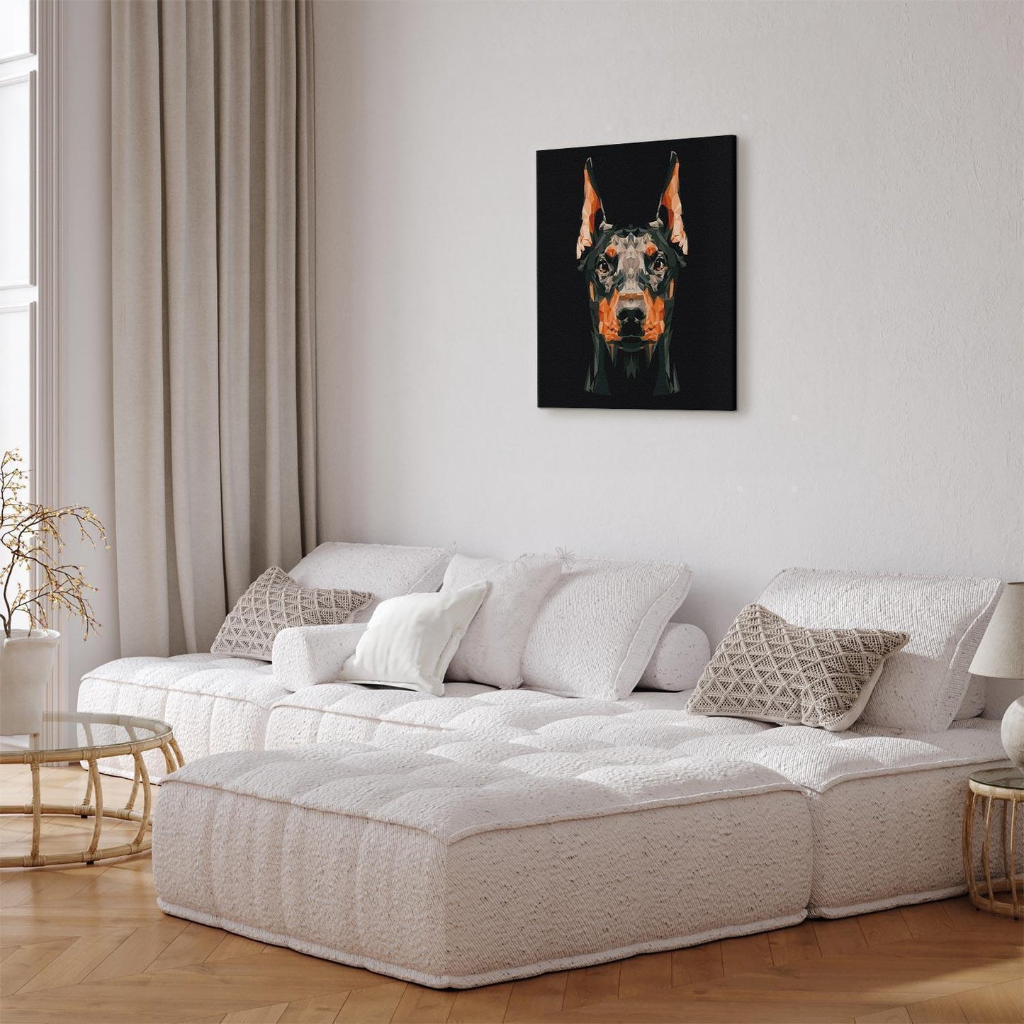 Malen nach Zahlen - Focused Doberman