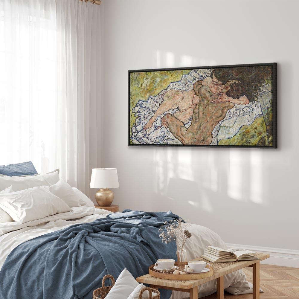 Leinwandbild - Egon Schiele – The Embrace (Lovers II)