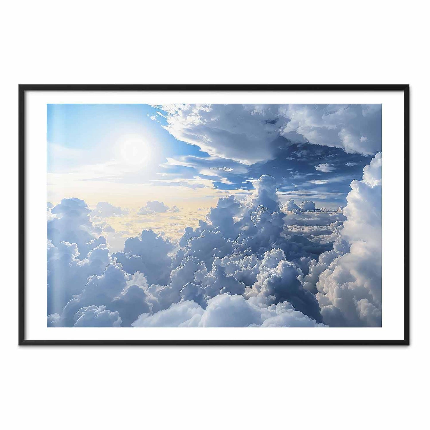 Poster - Symphony of Light: Sun and Clouds Playing Together on a Beautiful Sky