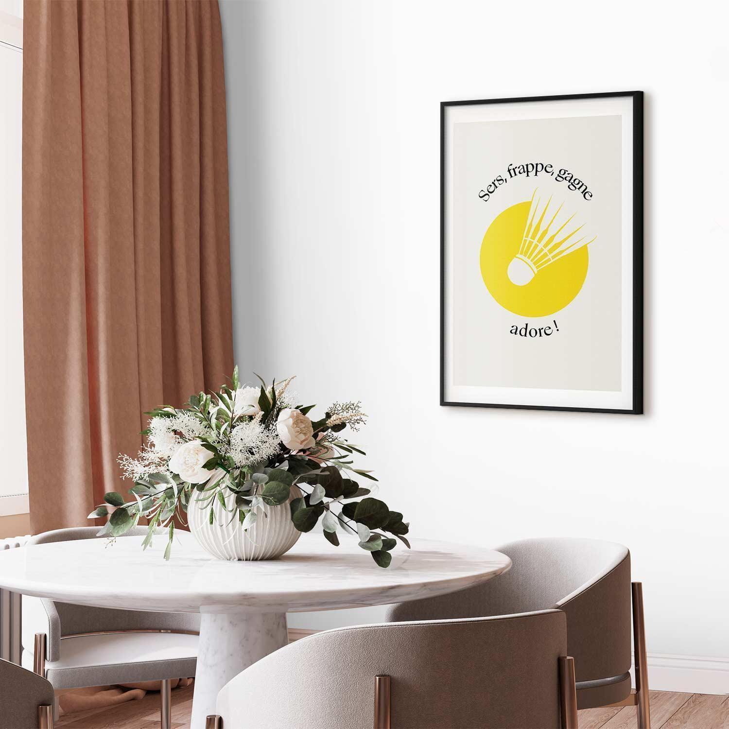 Poster - Shuttlecock Against the Yellow Sun Artgeist