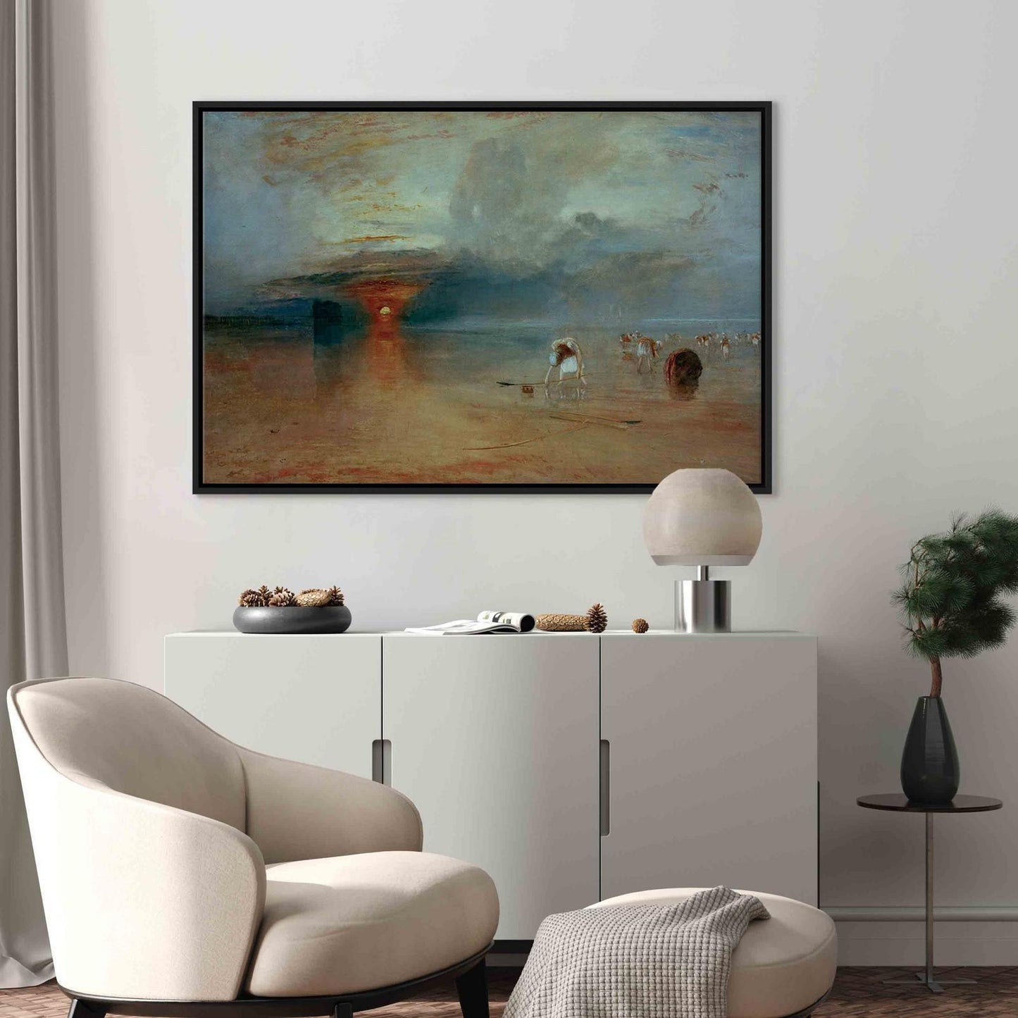 Leinwandbild - Calais Beach, Low Tide Artgeist