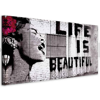 Leinwandbild - Banksy: Life is Beautiful
