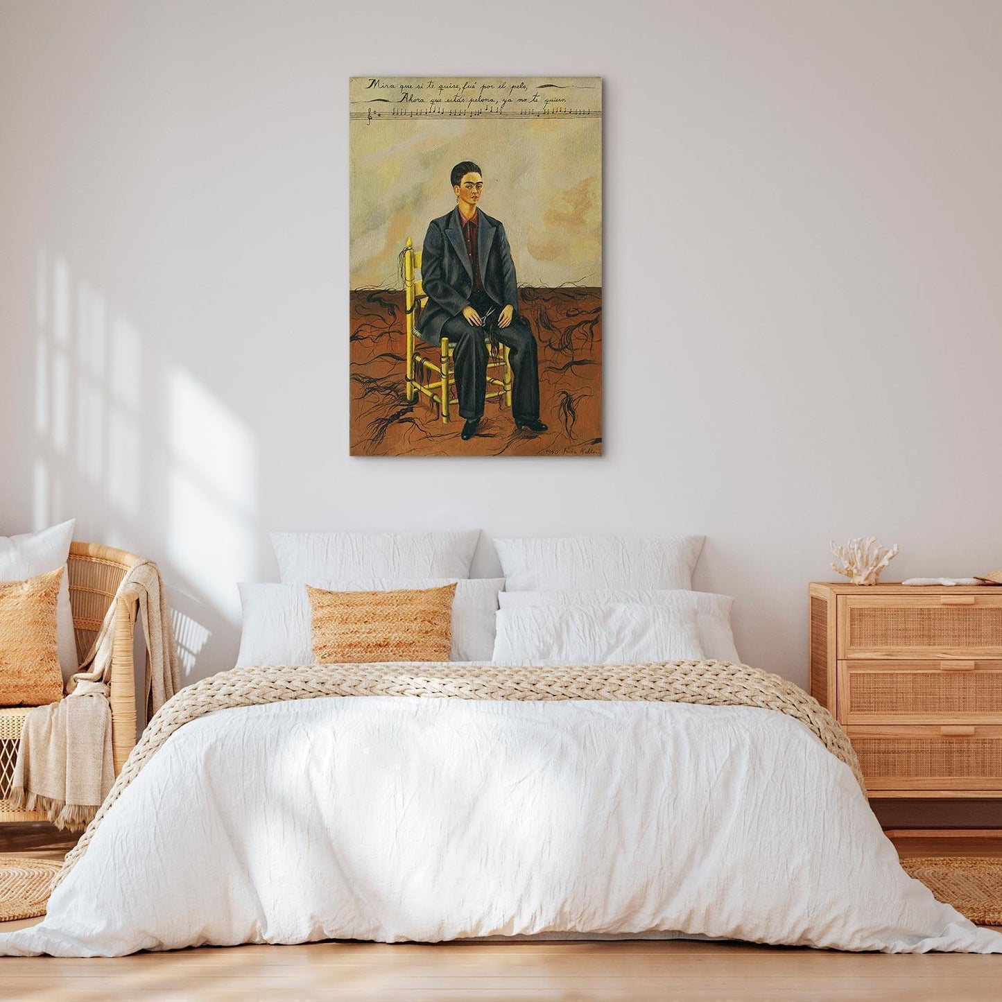 Leinwandbild - Frida Kahlo – Self-Portrait with Cropped Hair