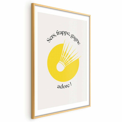 Poster - Shuttlecock Against the Yellow Sun Artgeist