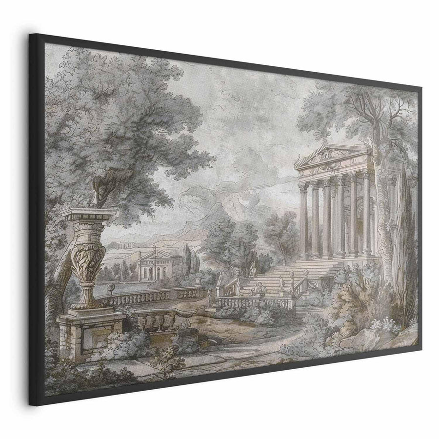 Wand Deko Bild „Griechischer Tempel auf dem Hügel“ Antike Architektur