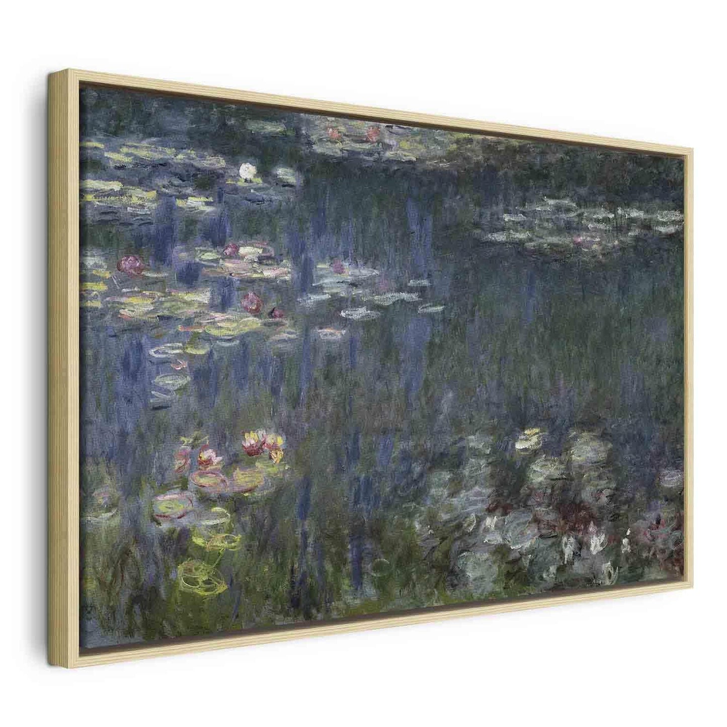 Leinwandbild - Waterlilies: Green Reflections (Claude Monet) Artgeist