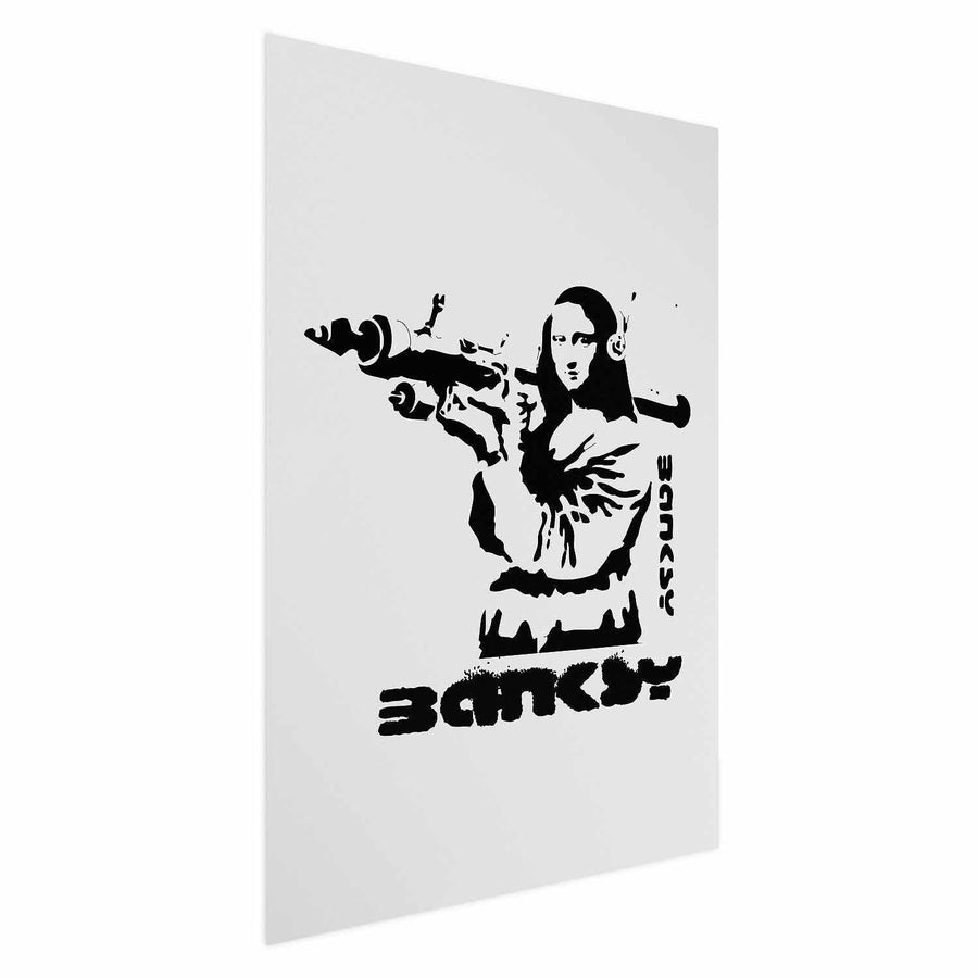 Poster - Mona Lisa with a Bazooka Artgeist