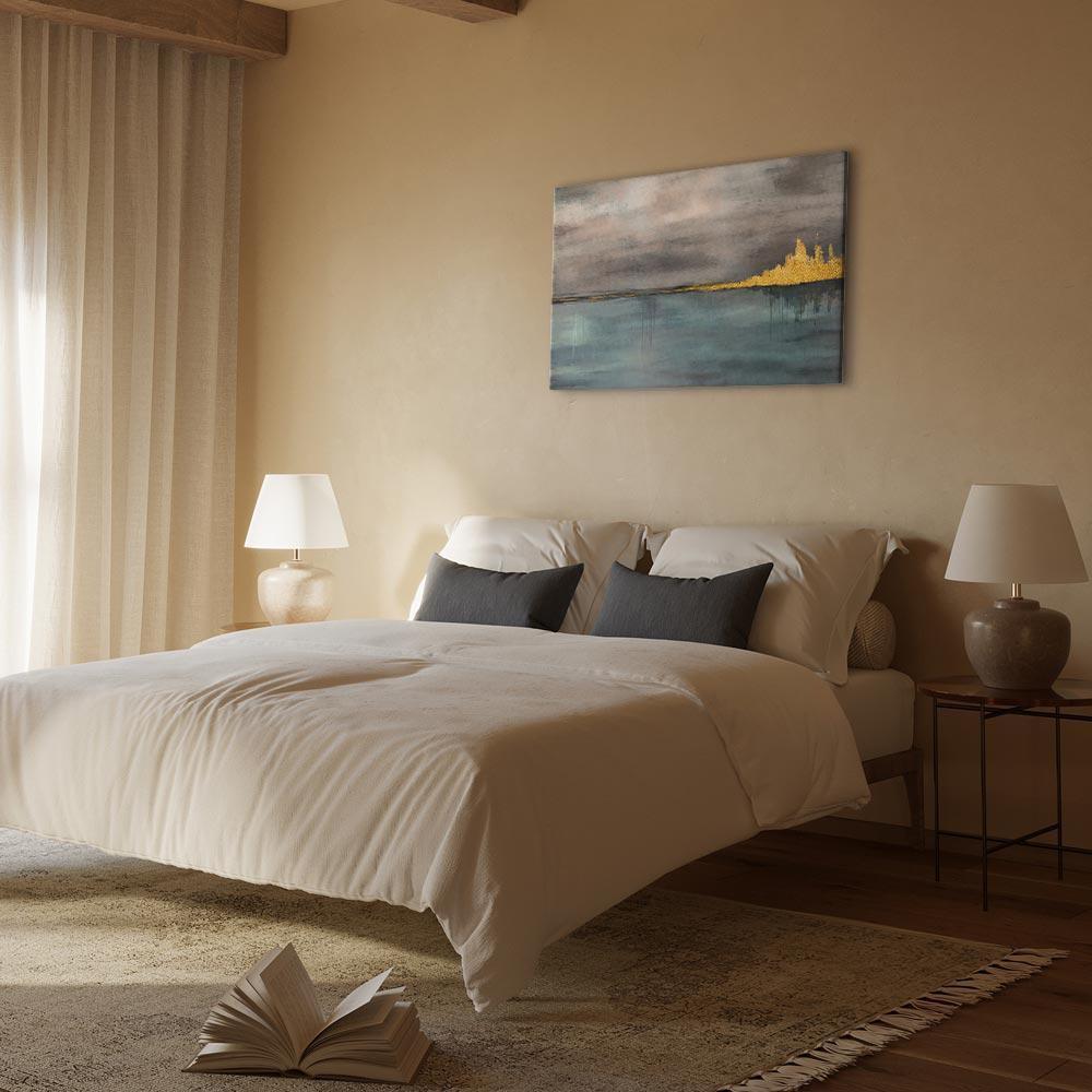 Leinwandbild - Golden City (1 Part) Wide