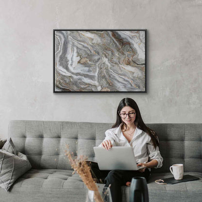 Leinwandbild - Stone abstractions – marble structures in neutral shades