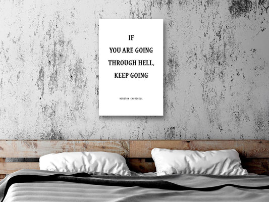 Leinwandbild - Power of Words (1-part) - Winston Churchill's Motivational Quote Artgeist