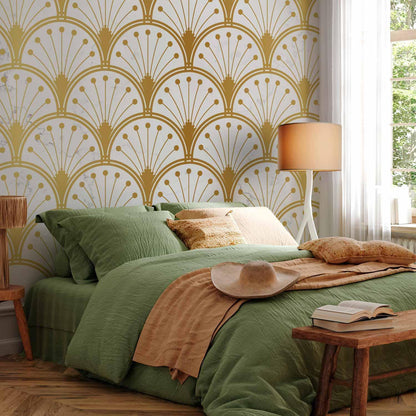 Fototapete - Gold and Marble Art Deco-inspired Pattern