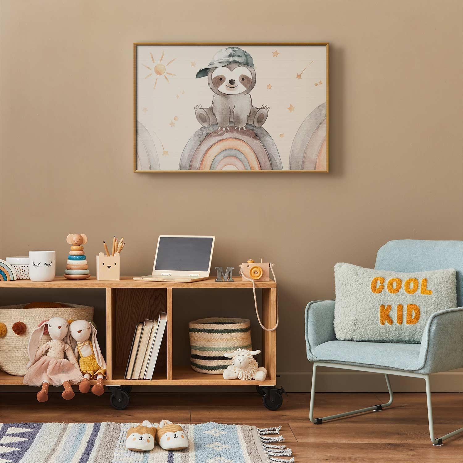 Poster - Little Animal Among Stars and Rainbows Artgeist