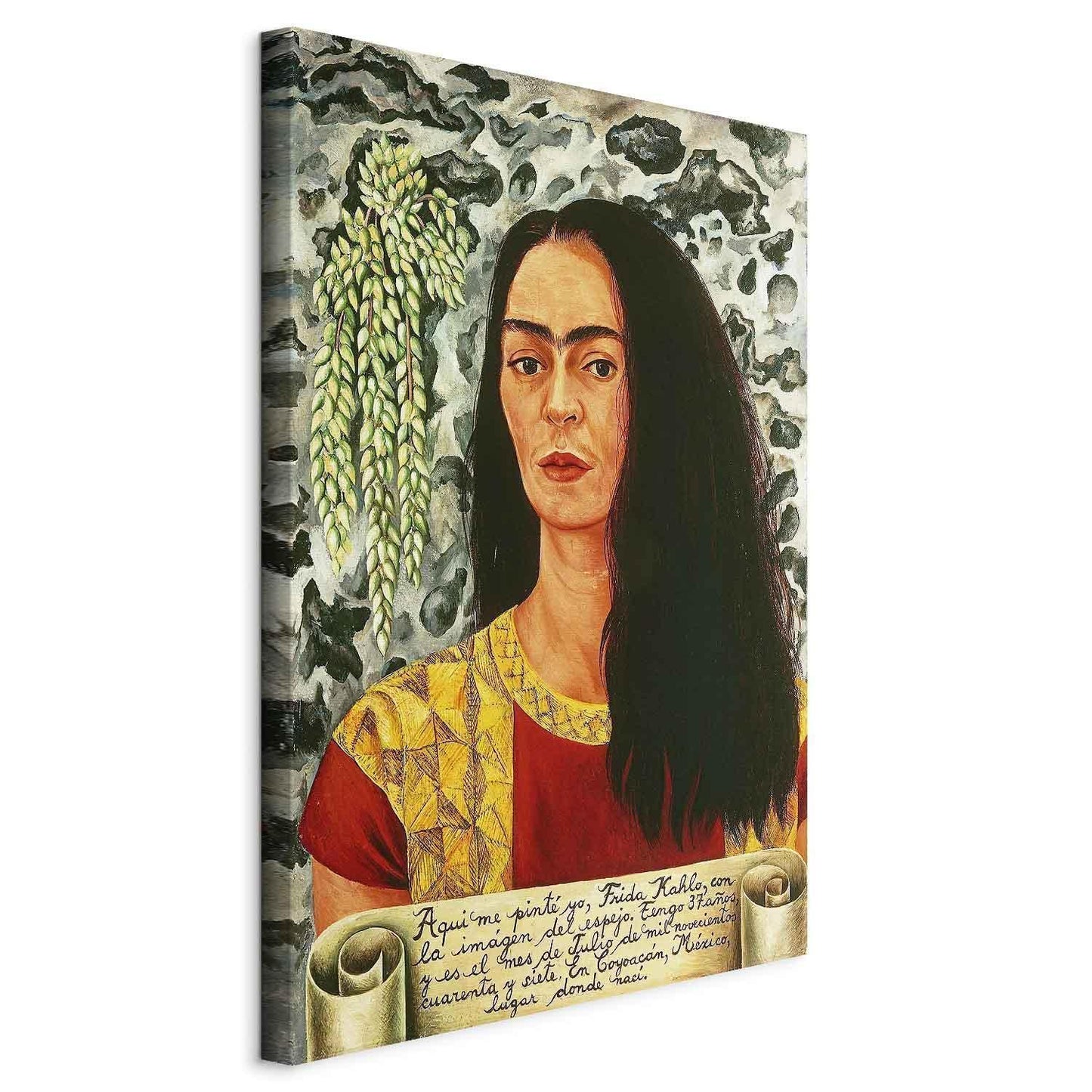 Leinwandbild - Frida Kahlo – Self-Portrait with Loose Hair